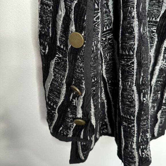 John Mark Vest Tunic Top 3X Black Button up Art to wear - Picture 3 of 9